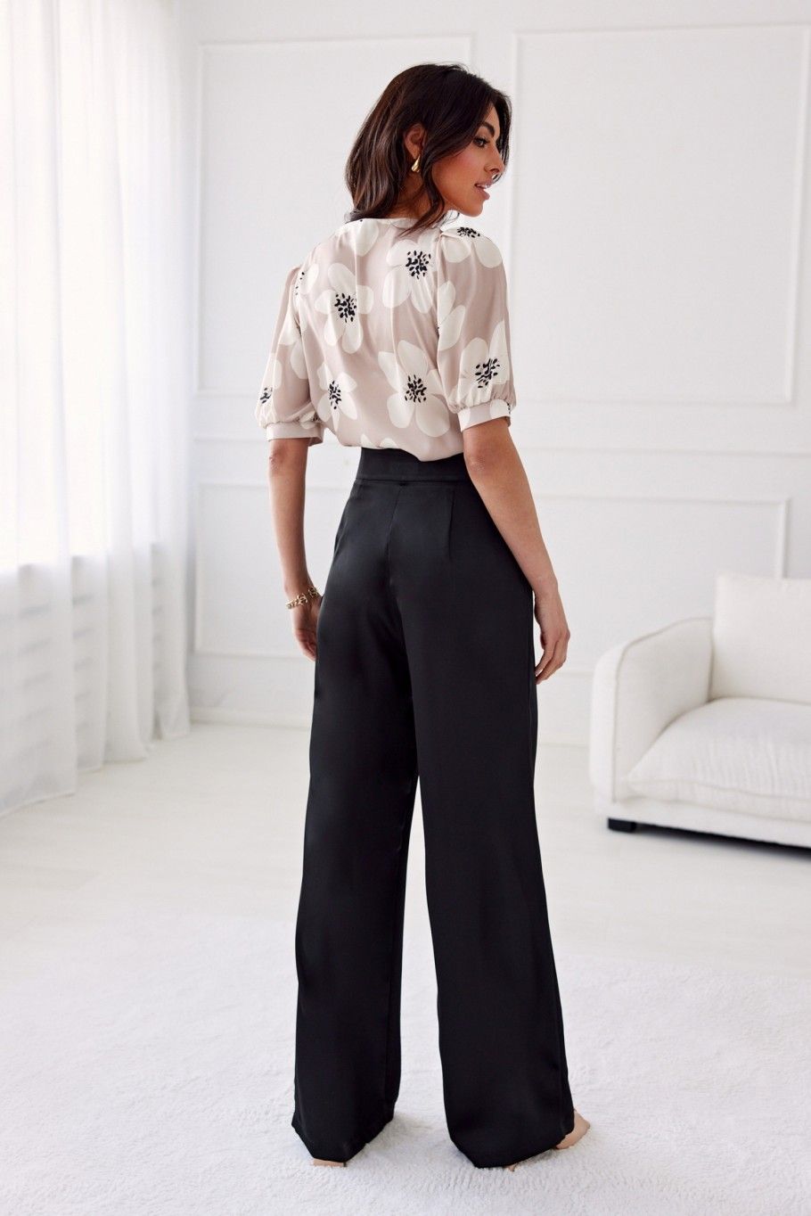 Pantaloni eleganți negri Elsa