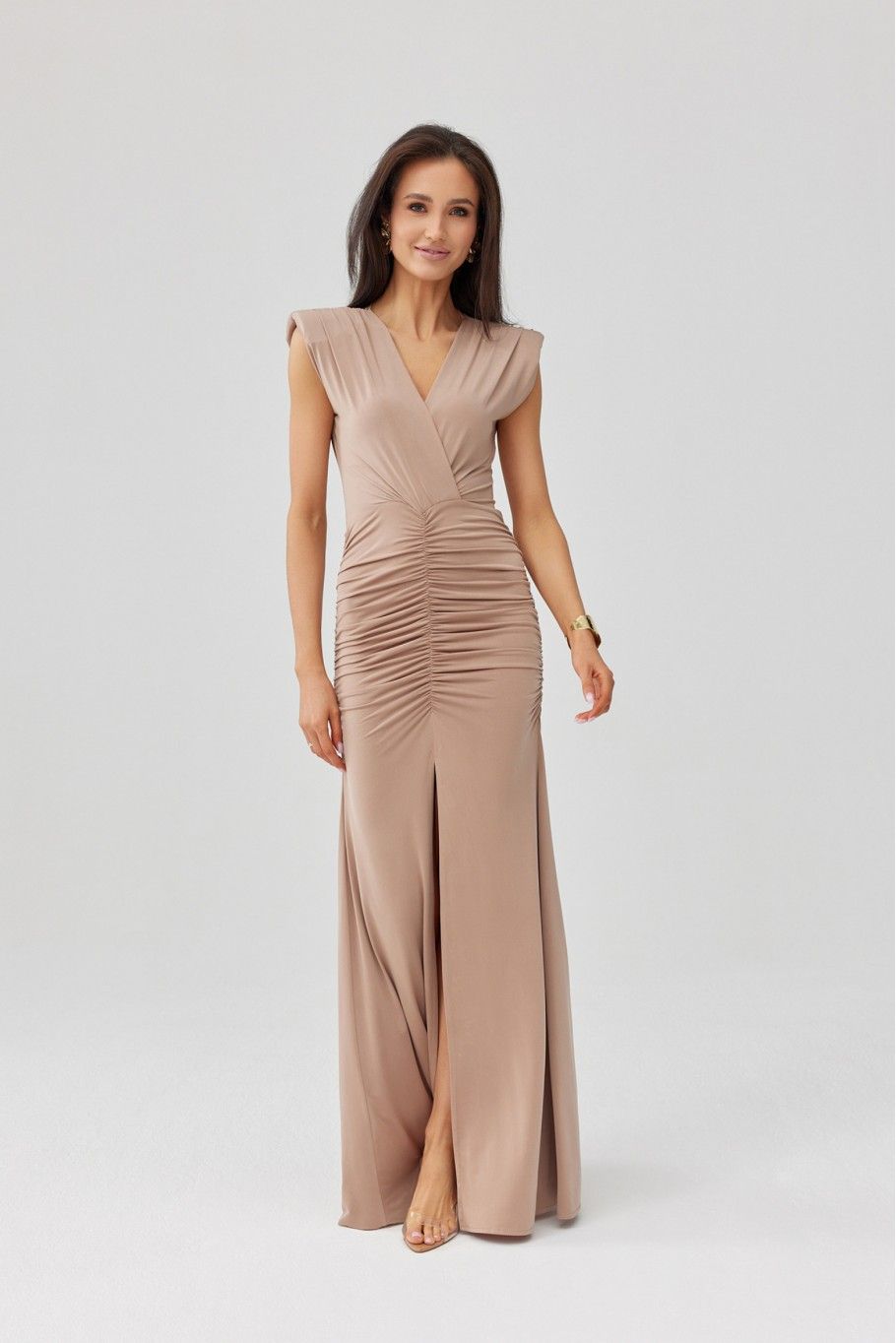 Rochie maxi cappuccino Noelia