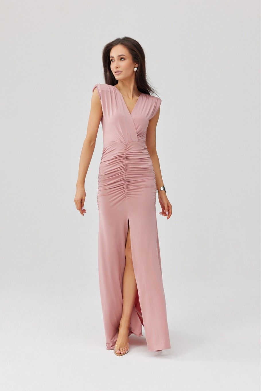 Rochie maxi roz Noelia
