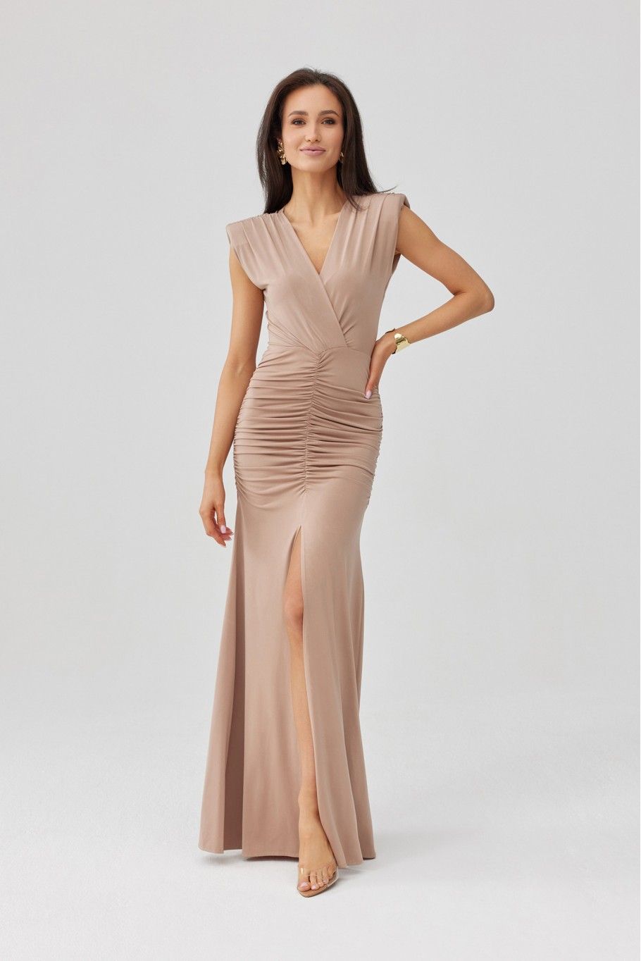 Rochie maxi cappuccino Noelia