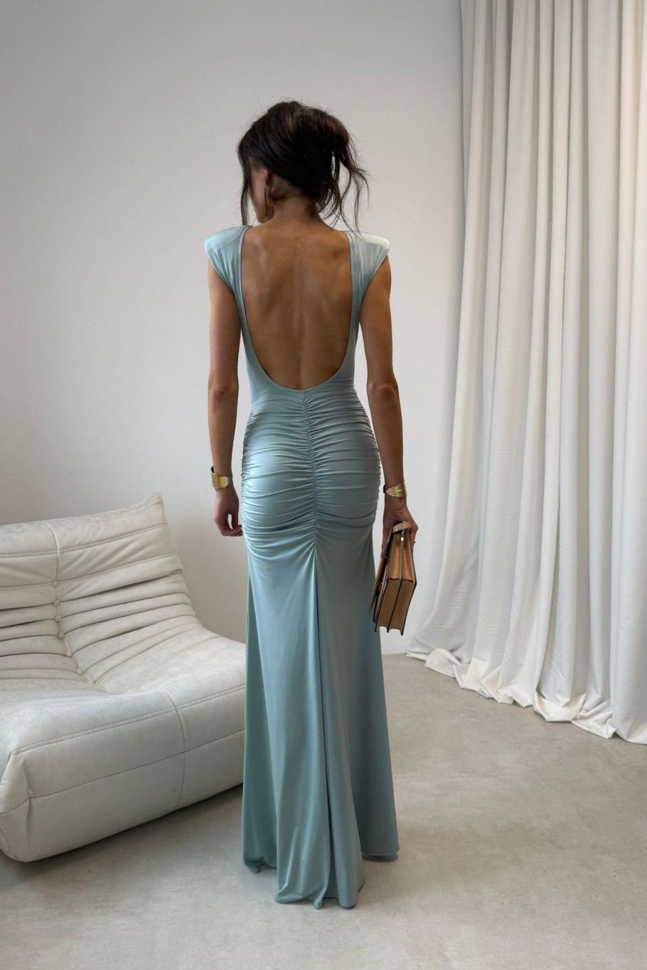 Aurelia – rochie maxi verde mentă