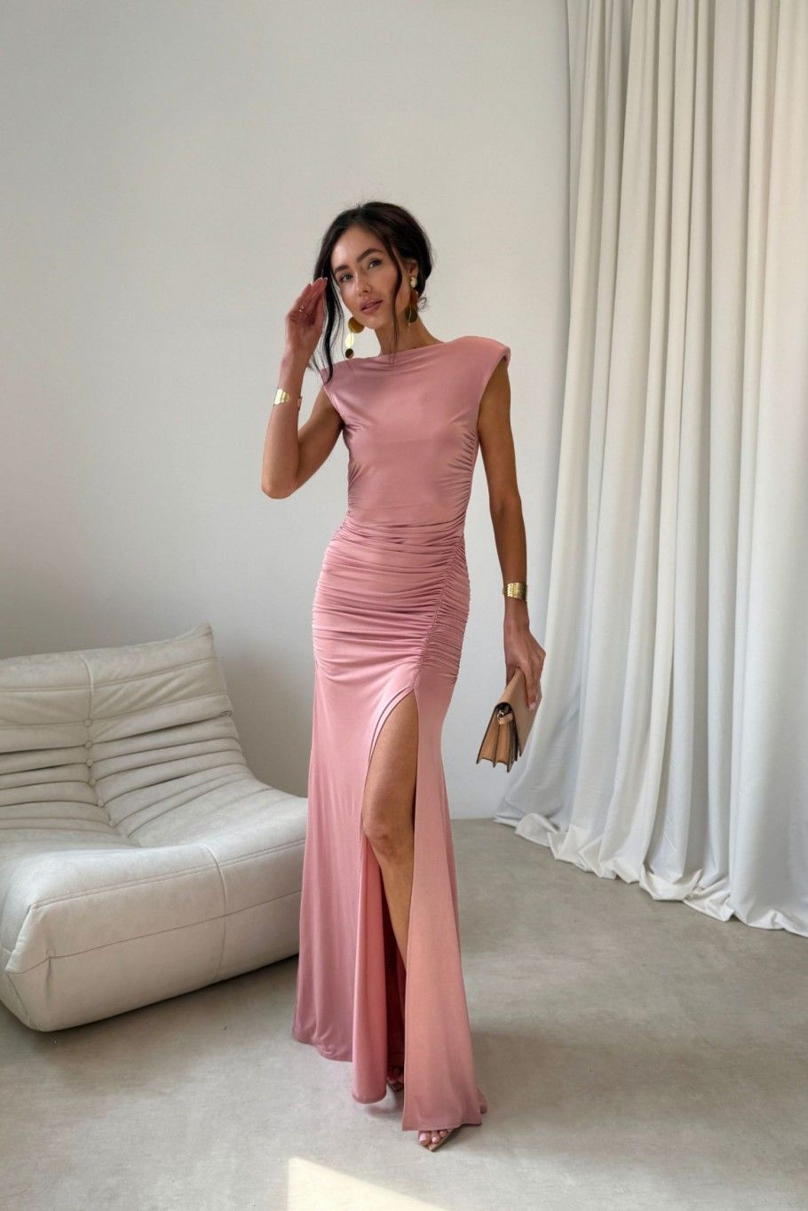 Aurelia – rochie maxi roz