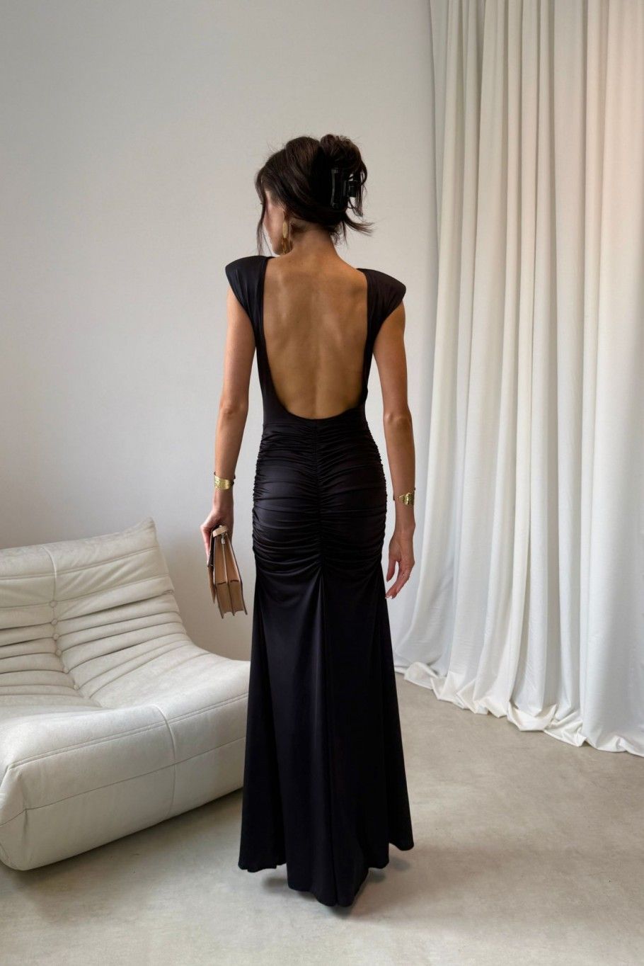 Aurelia – rochie maxi neagră