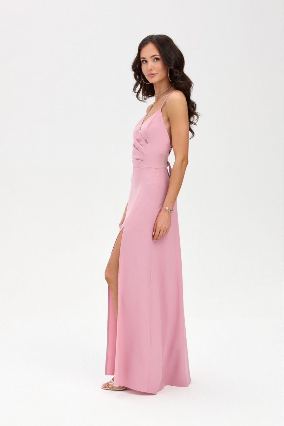 Liviana – rochie maxi roz