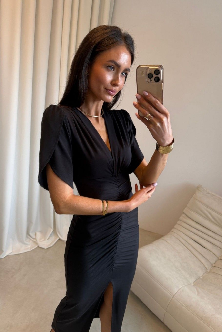 Rochie midi Melisandre neagră