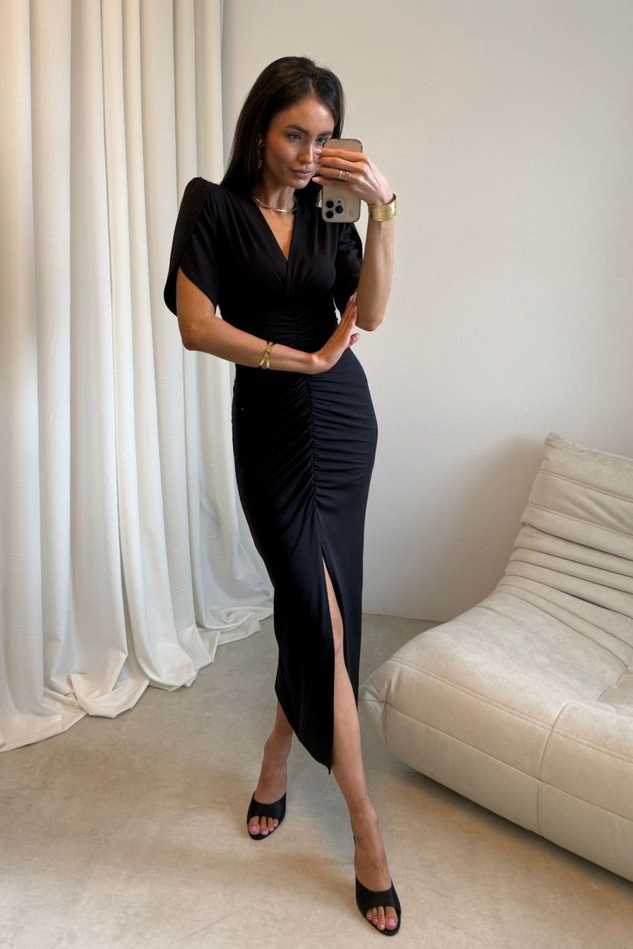 Rochie midi Melisandre neagră