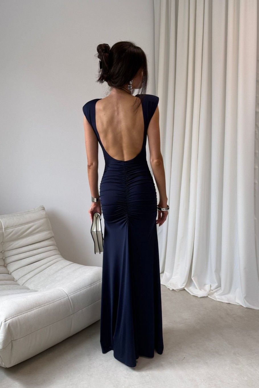 Rochie maxi Aurelia bleumarin