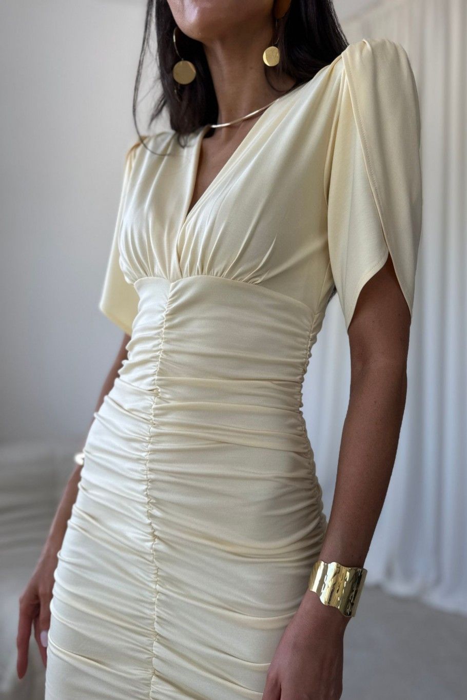 Rochie mini Novalie galben deschis