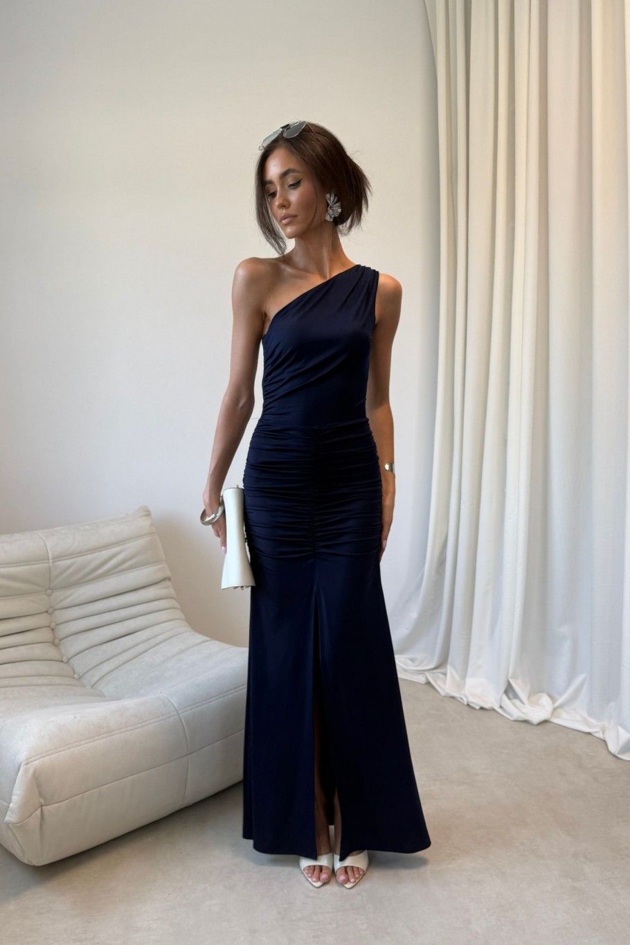 Rochie maxi în albastru închis