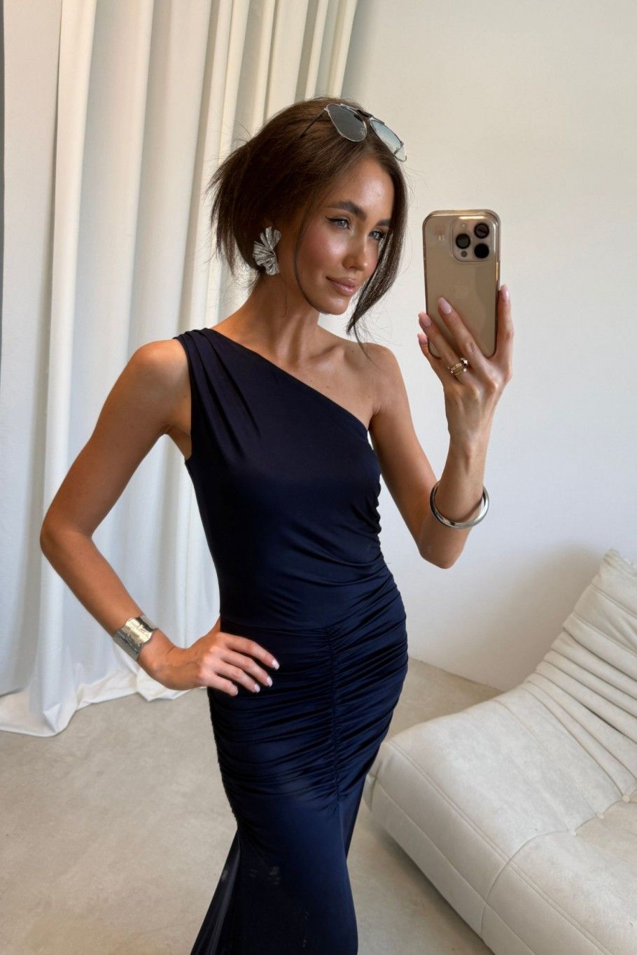 Rochie maxi în albastru închis