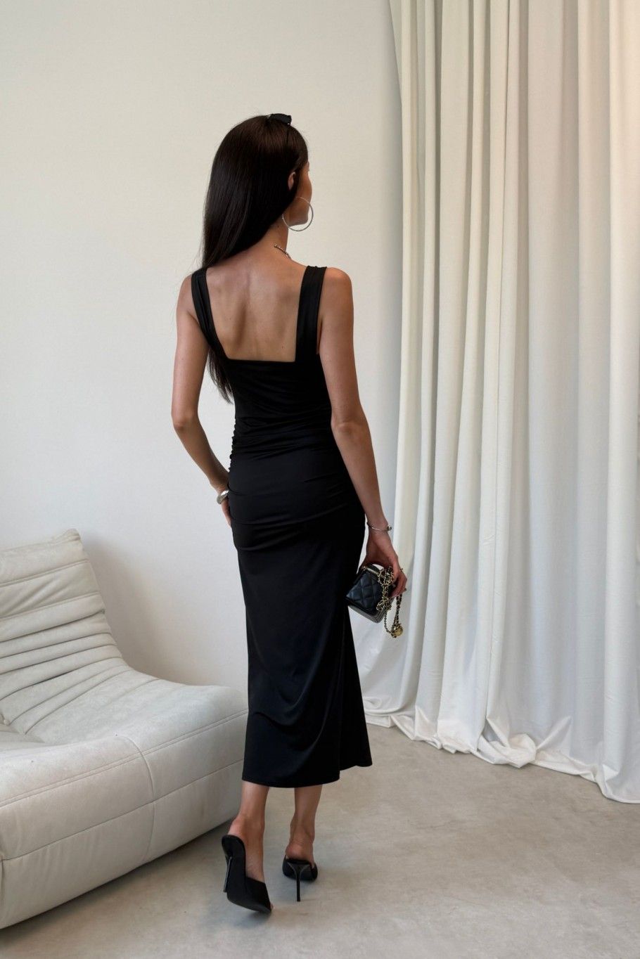Rochie midi Zoya neagră