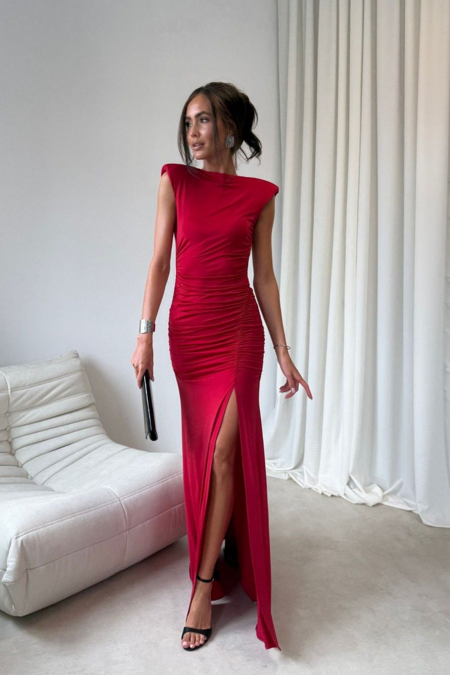 Rochie maxi roșie Aurelia