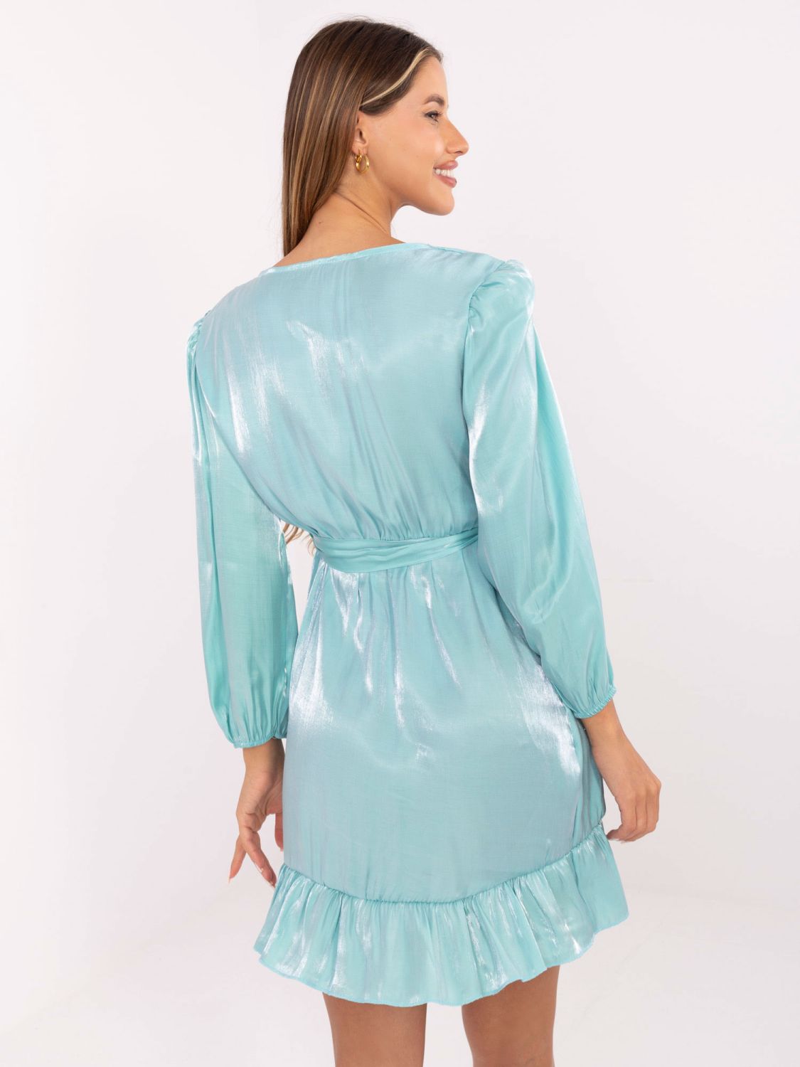 Rochie mint cu volan