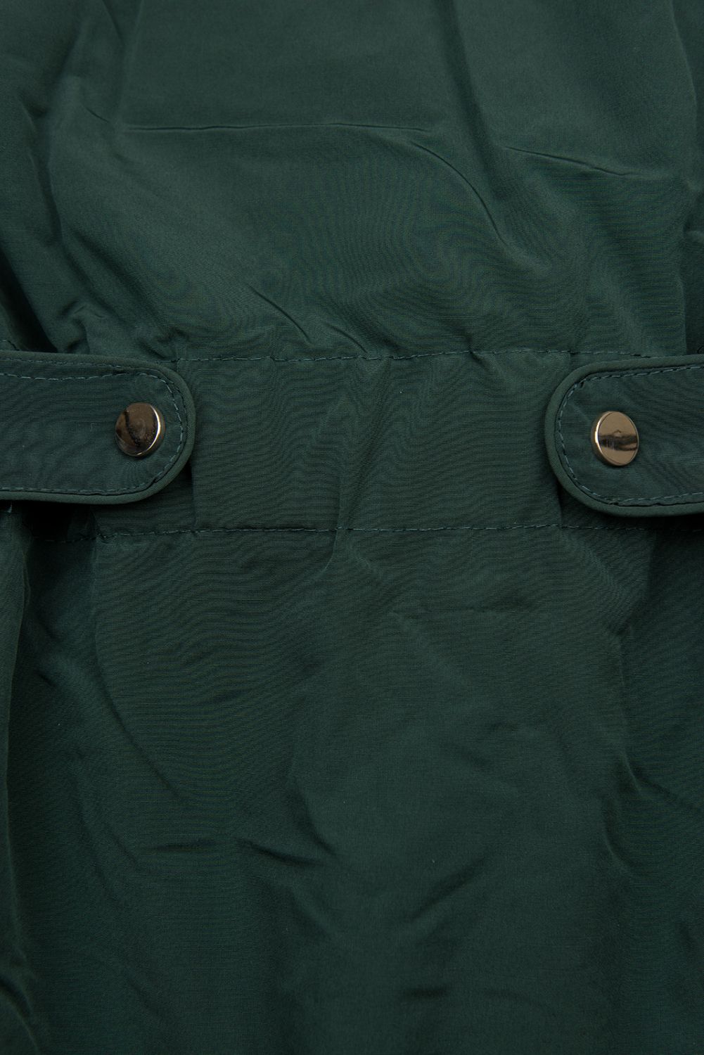 Parka de iarnă verde închis cu pluș maro