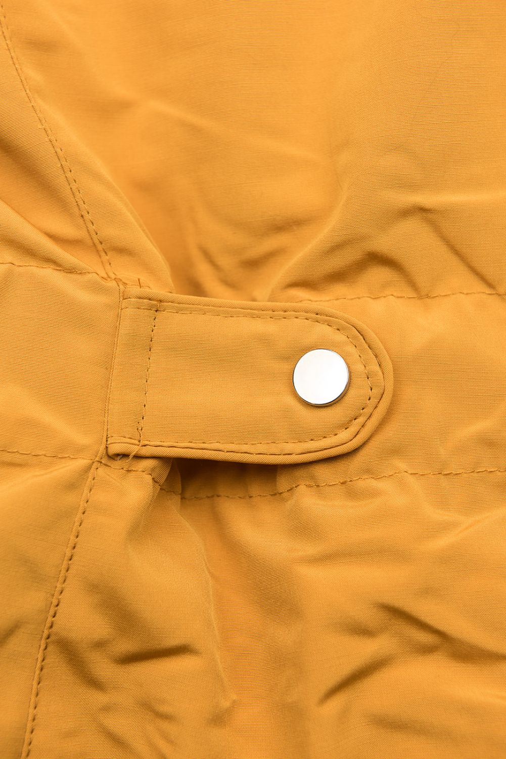 Parka de iarnă galbenă cu pluș maro