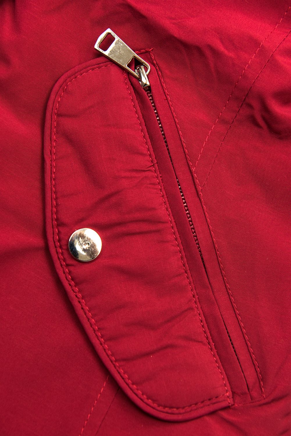 Parka de primăvară-toamnă reversibilă roșu/negru