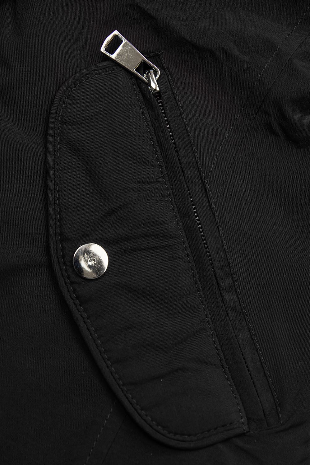 Parka de primăvară-toamnă reversibilă neagră