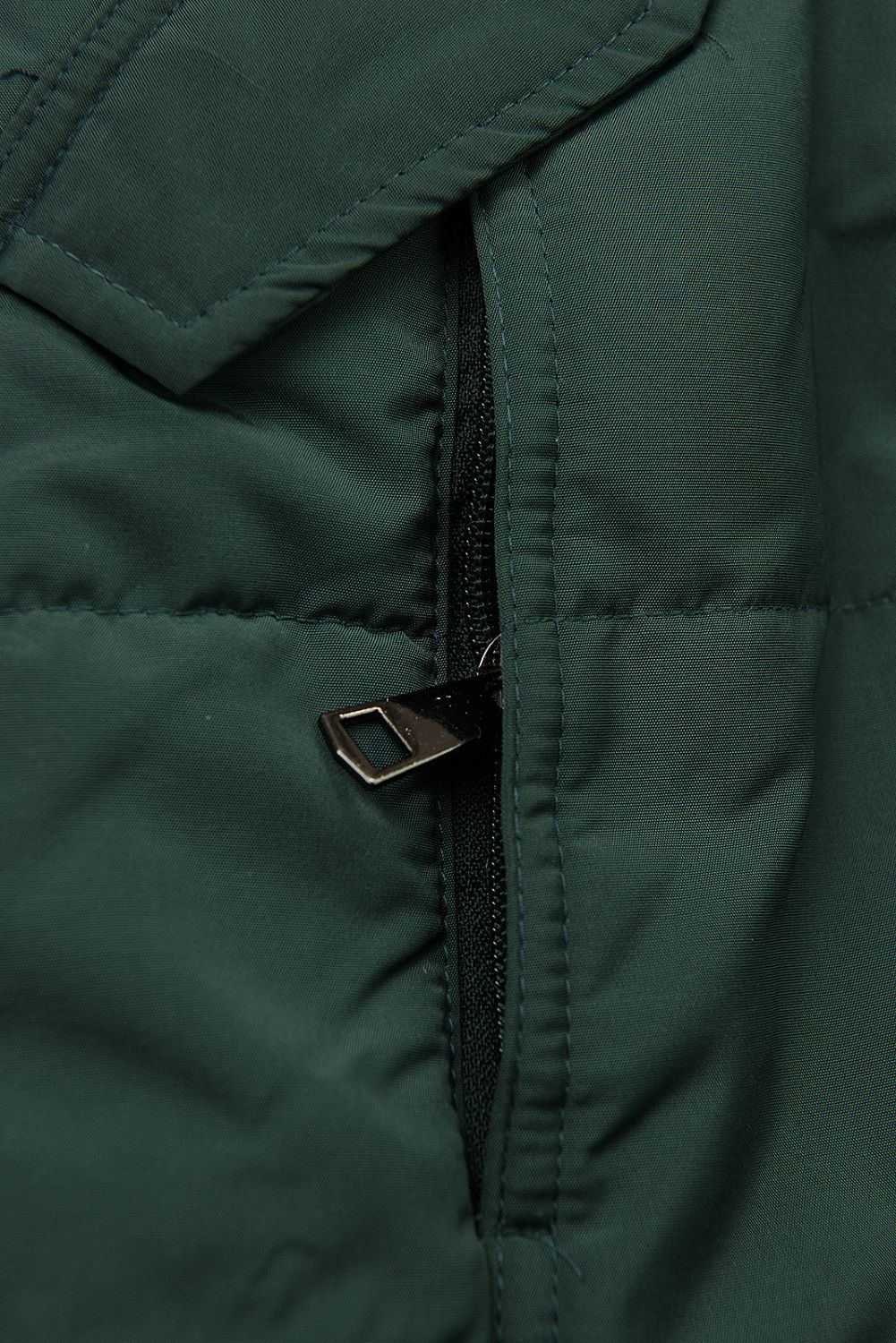 Geacă de iarnă verde închis cu pluș gri