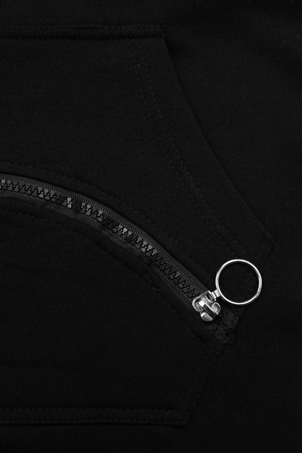 Hanorac prelungit negru/kaki