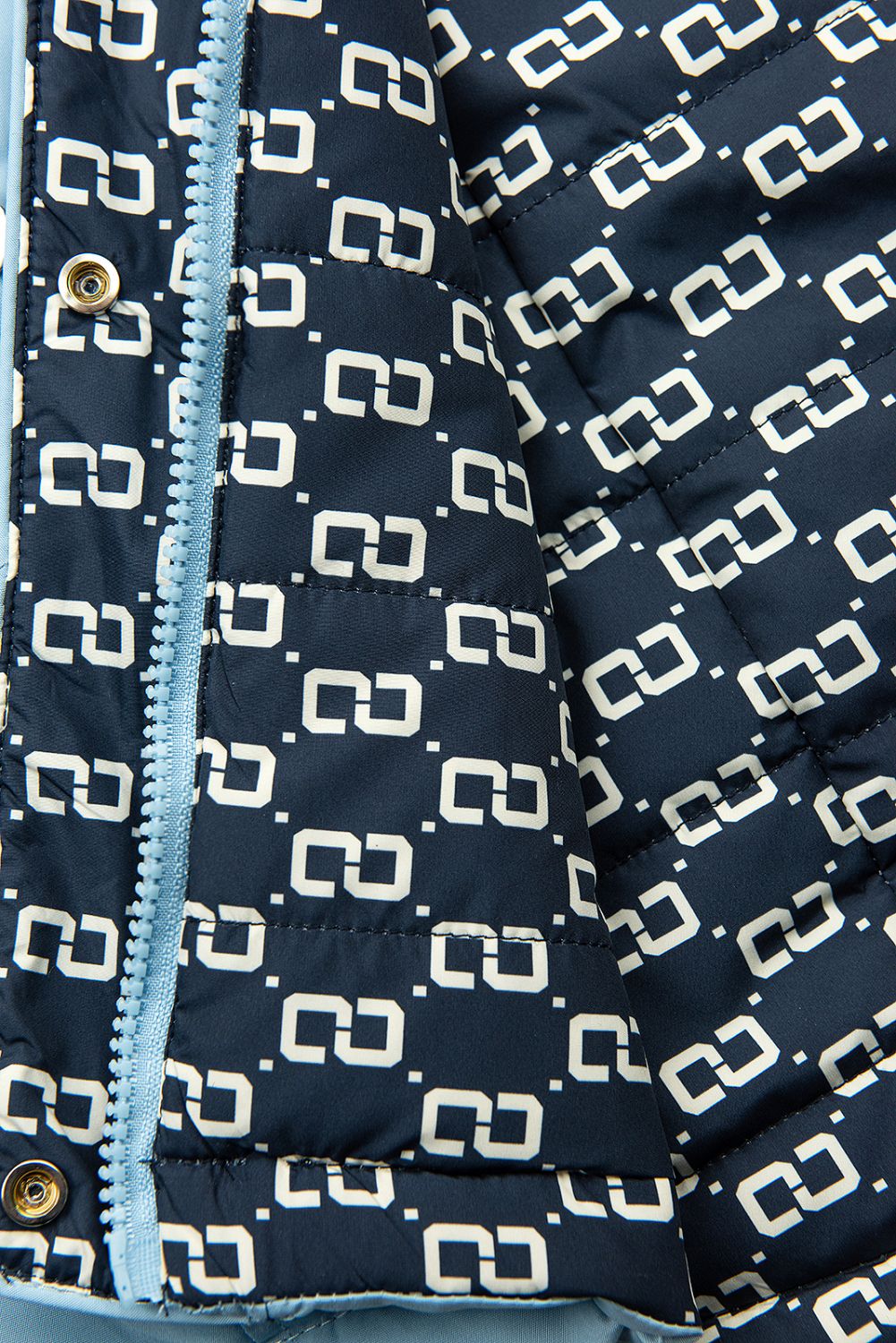 Parka de primăvară-toamnă reversibilă baby blu/albastru închis
