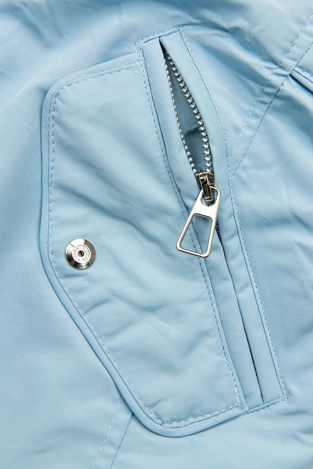 Geacă reversibilă cu elastic în talie baby blue/albastru închis