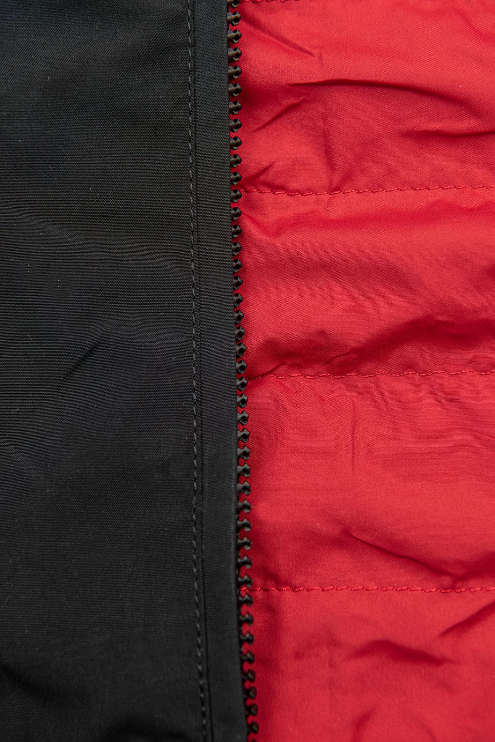 Parka ușoară de tranziție reversibilă negru/roșu