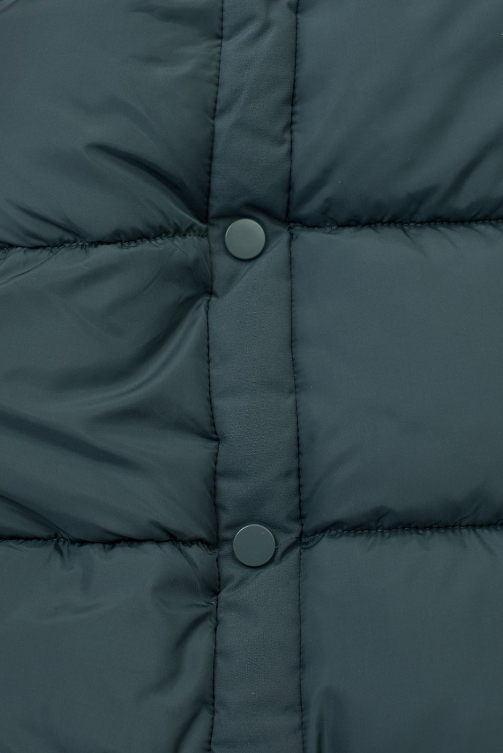 Jachetă lungă de iarnă cu blană, verde petrol