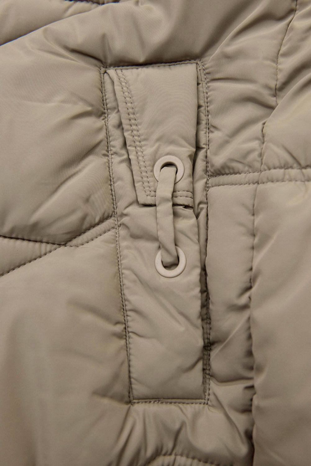 Geacă elegantă de iarnă cu blană, bej