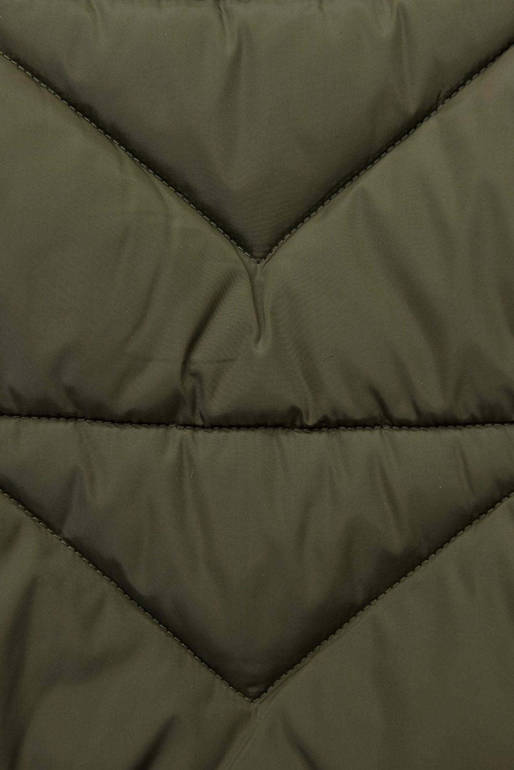 Geacă elegantă de iarnă cu blană, khaki