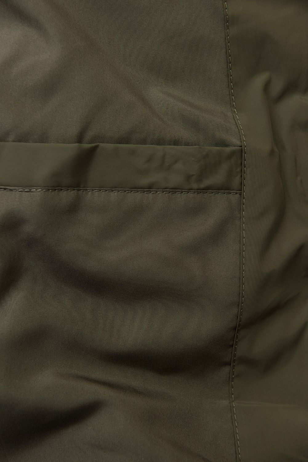 Geacă elegantă de iarnă cu blană, khaki