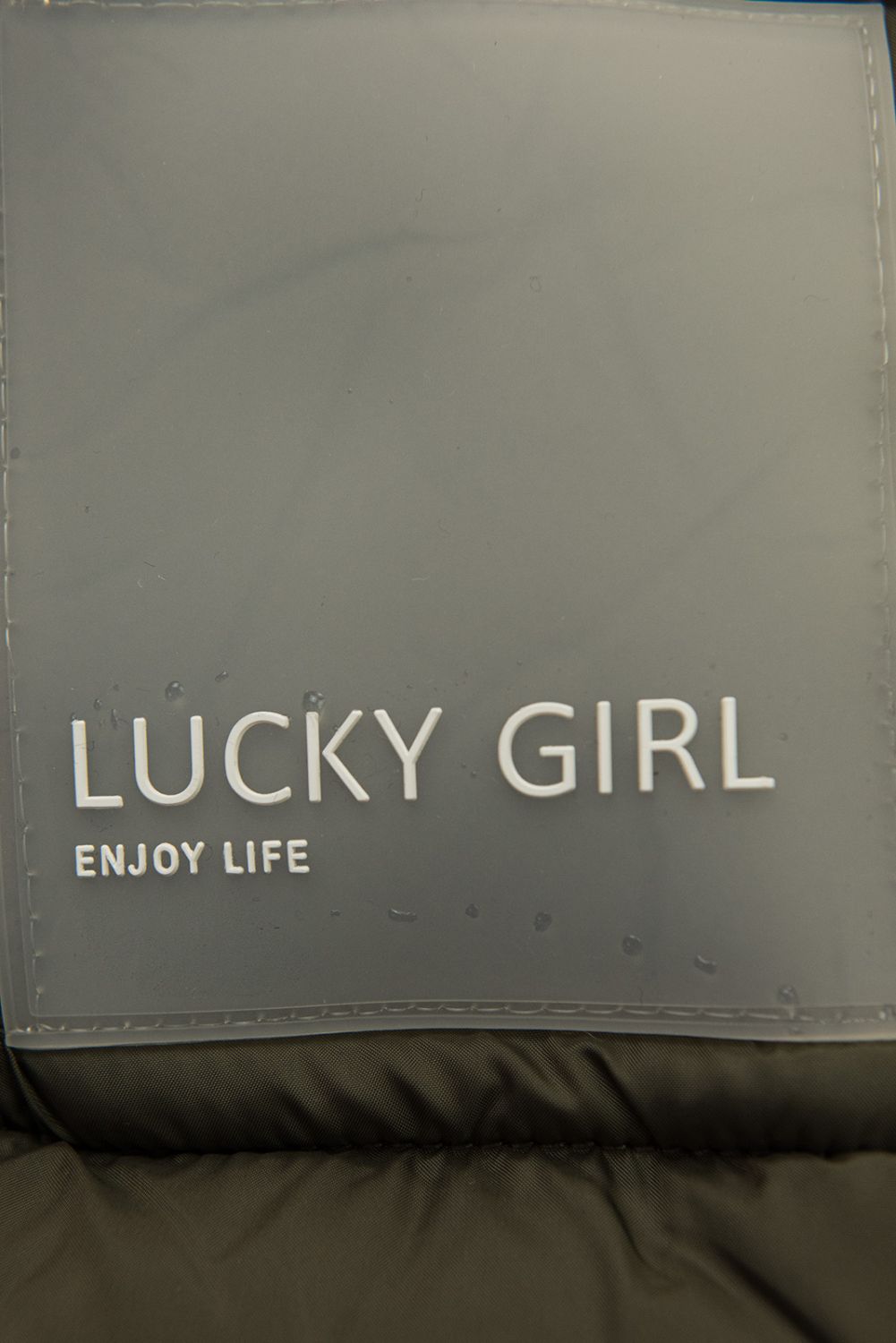 Geacă de iarnă matlasată cu spate prelungit, kaki