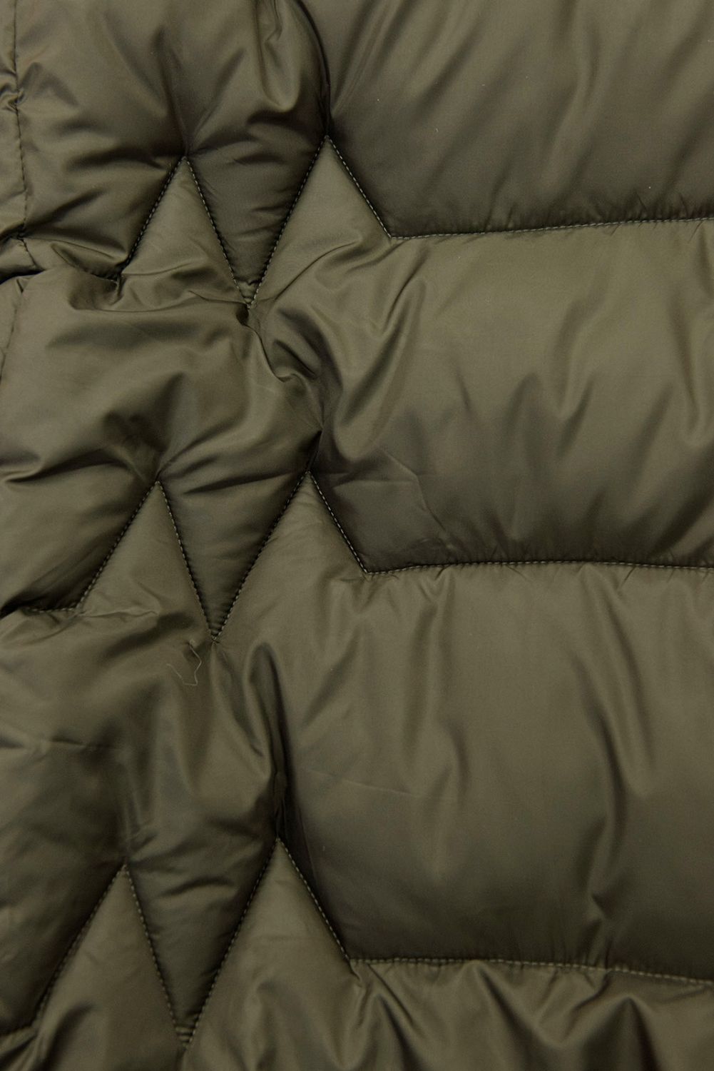 Geacă elegantă de iarnă cu blană, khaki