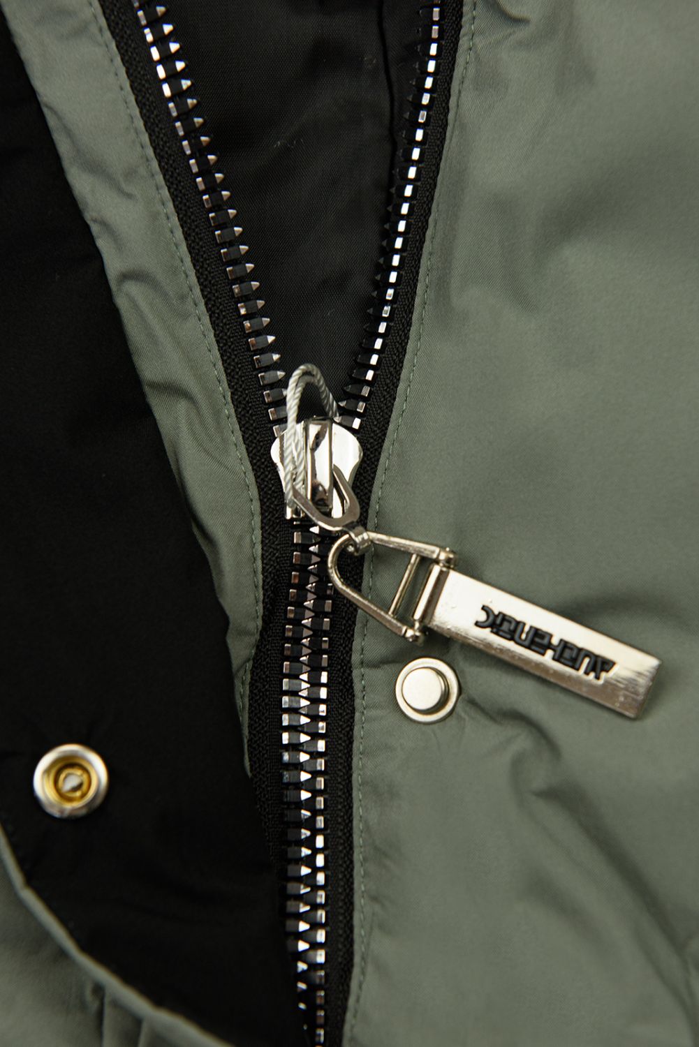 Parka lungă de iarnă pentru femei, cu șnur în talie verde