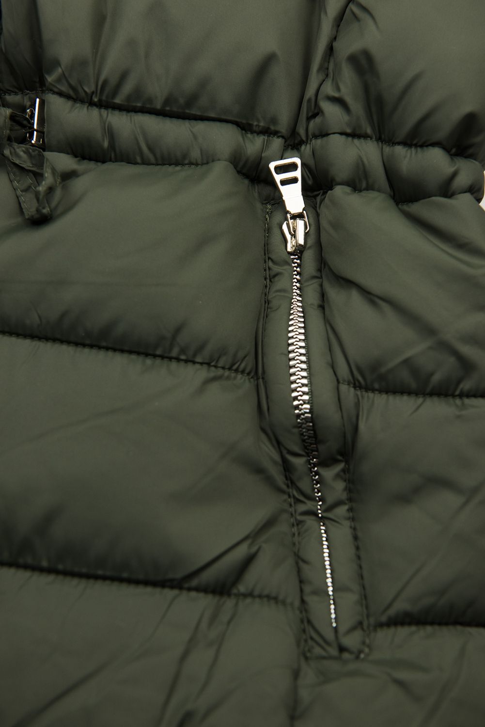 Parka de iarnă reversibilă kaki/verde