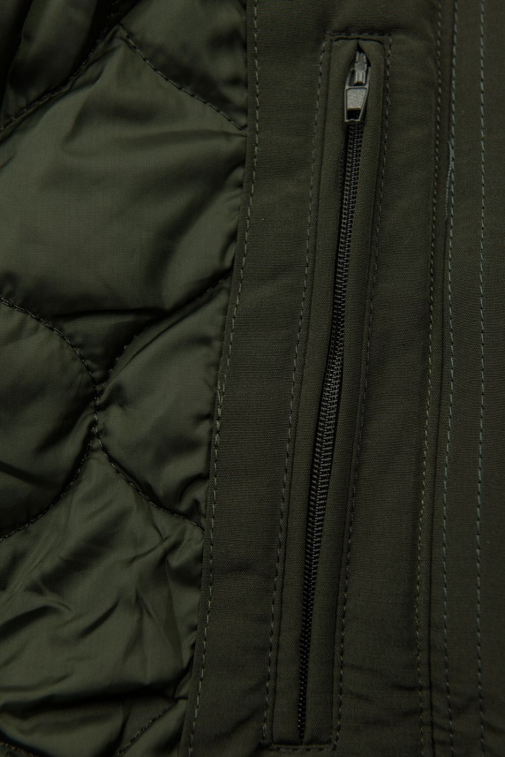 Parka de tranziție îmblănită kaki