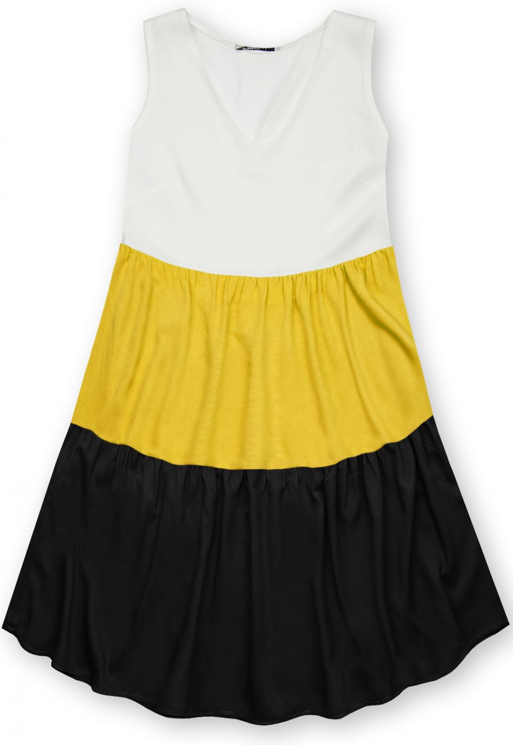 Rochie de vară din viscoză albă/galbenă/neagră