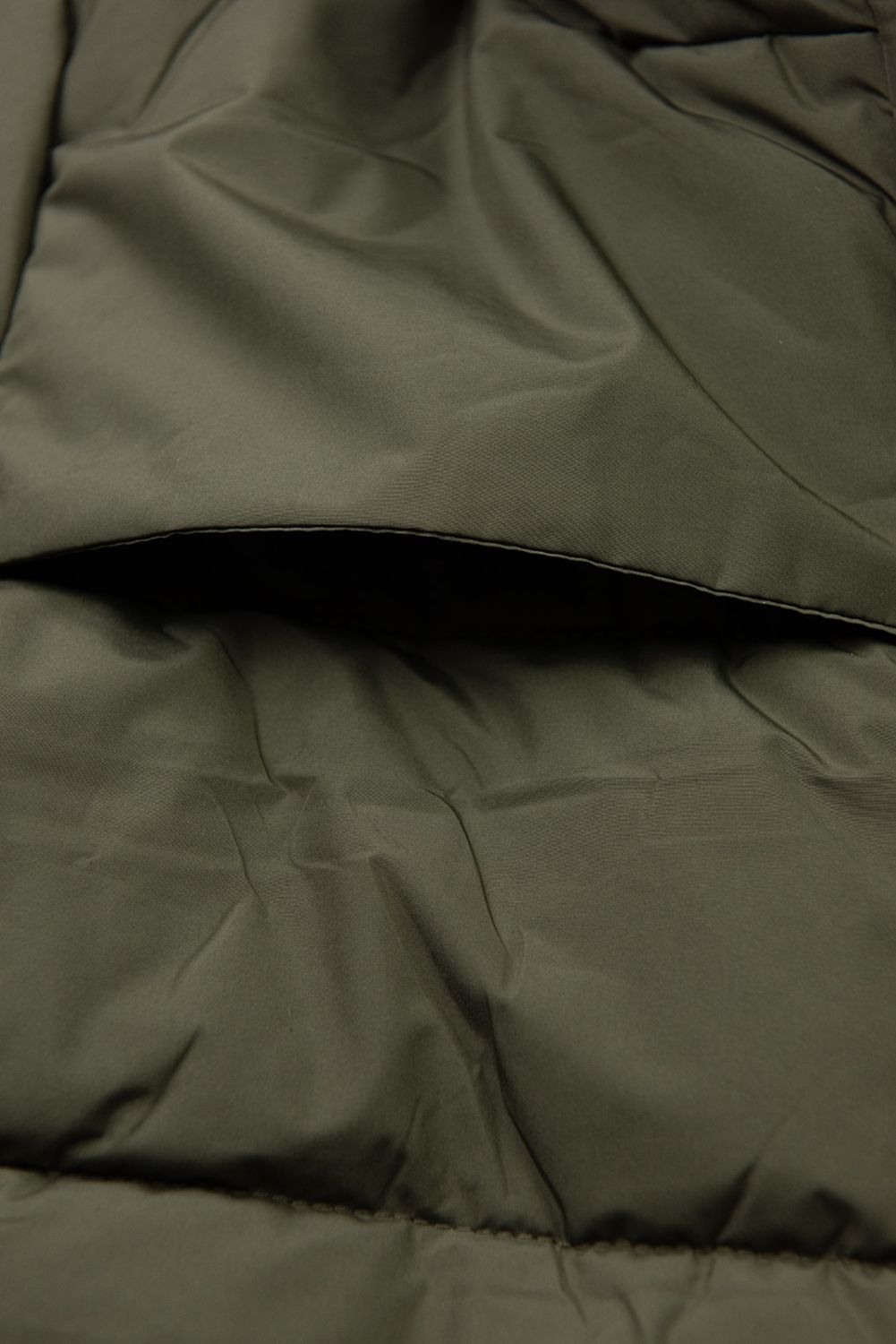 Geacă verde kaki de iarnă cu curea