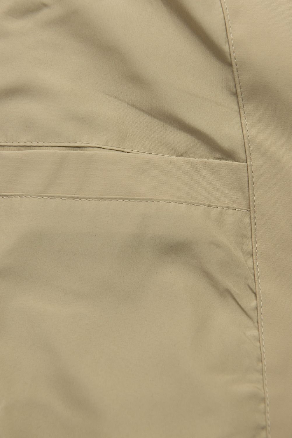 Parka lungă cu imprimeu în glugă bej