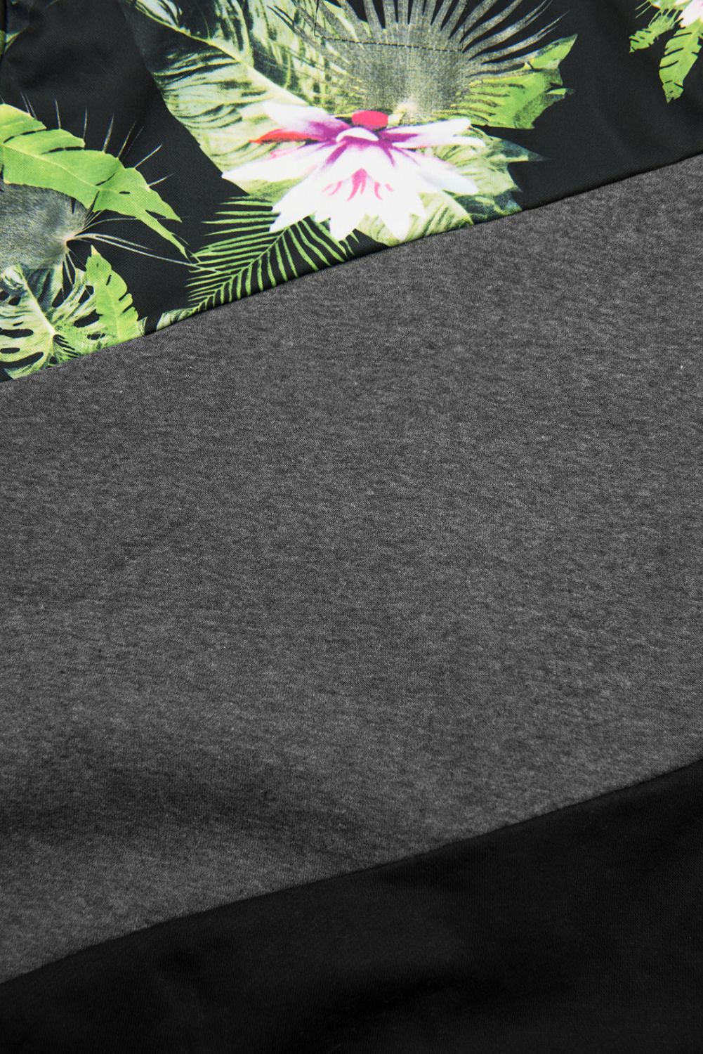 Hanorac floral antracit/negru