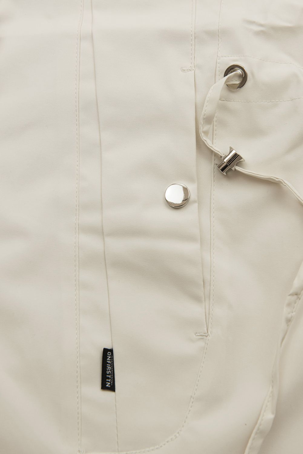 Parka alb-crem pentru primăvară/toamnă