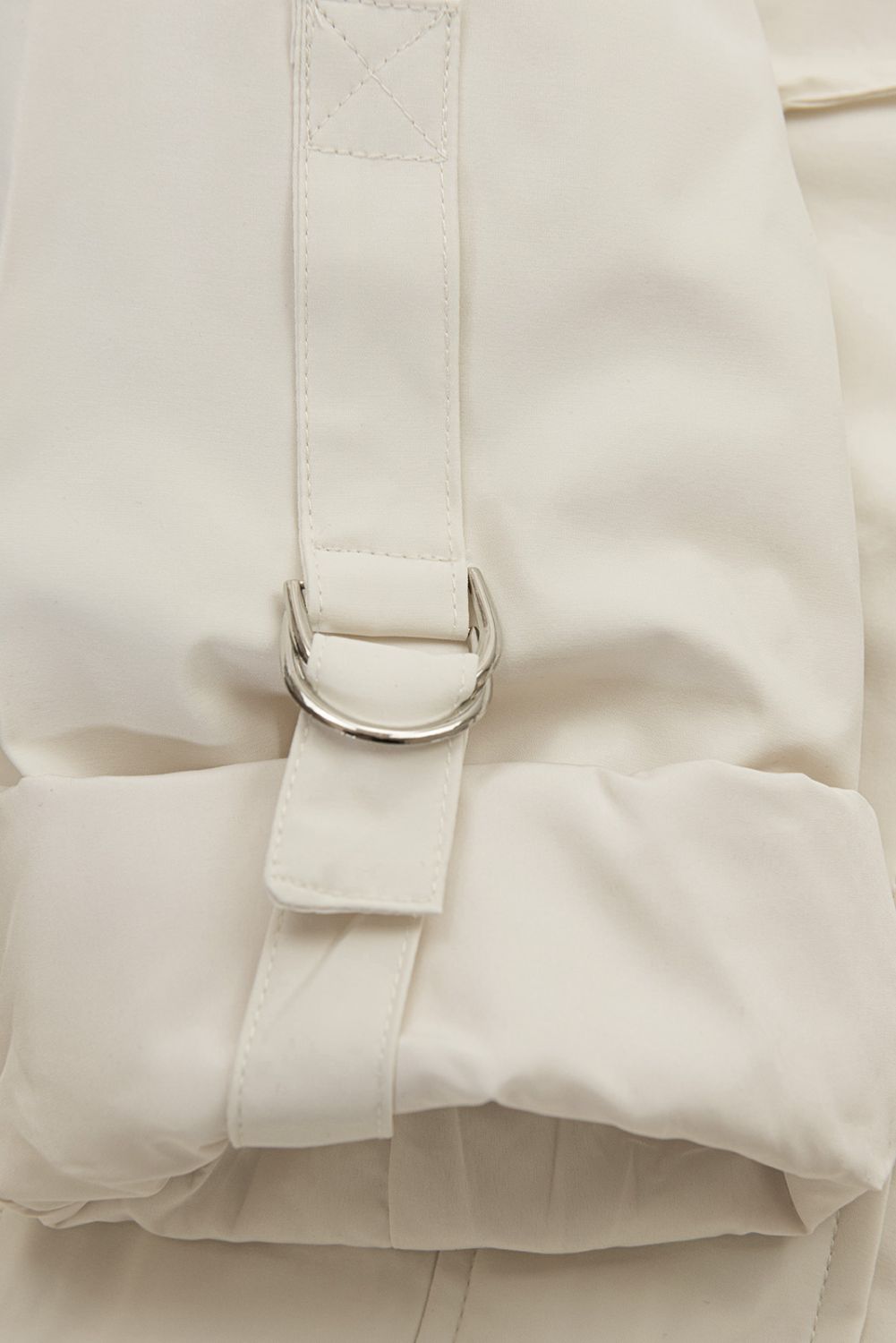 Parka alb-crem pentru primăvară/toamnă