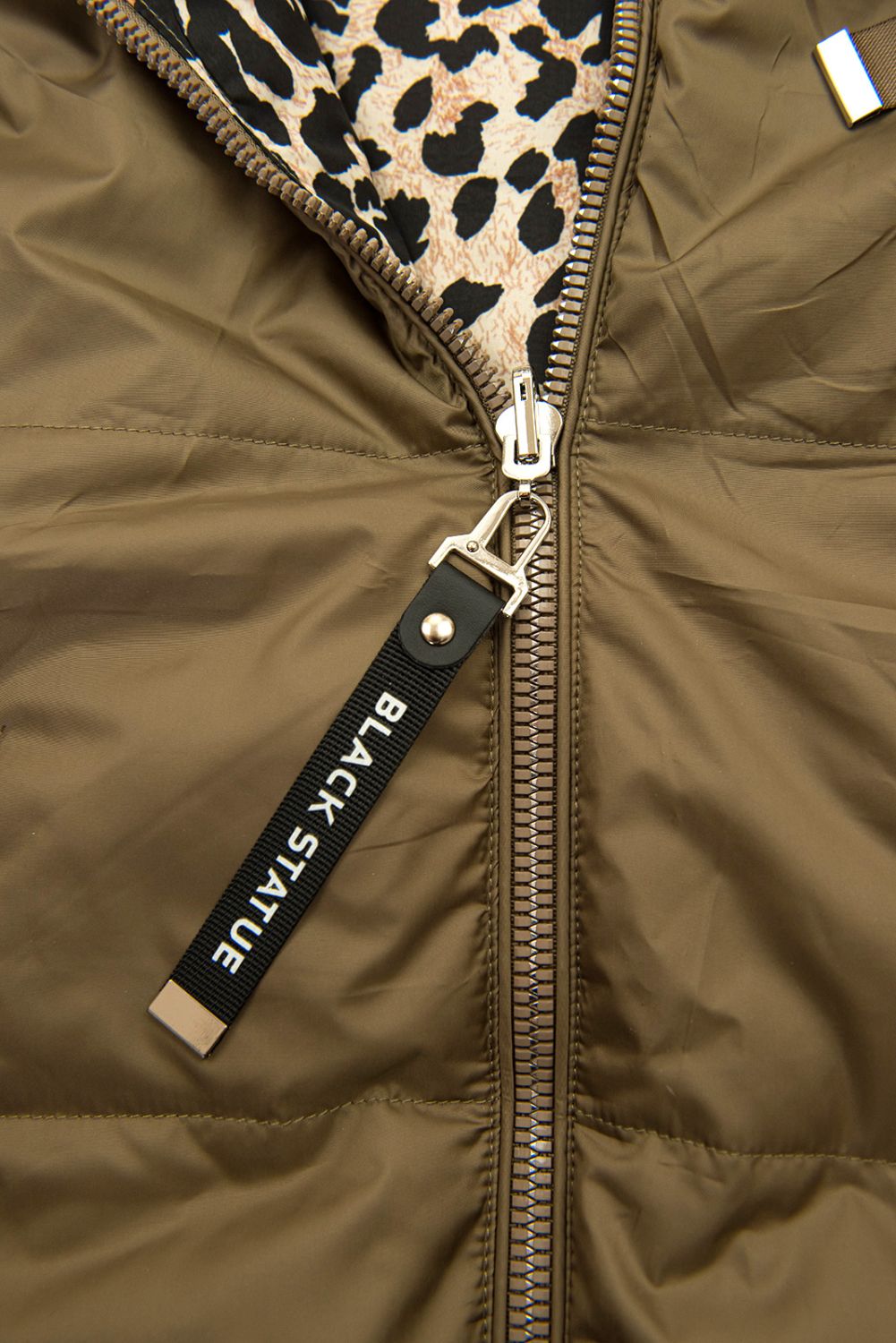 Vestă reversibilă cu imprimeu leopard, maro