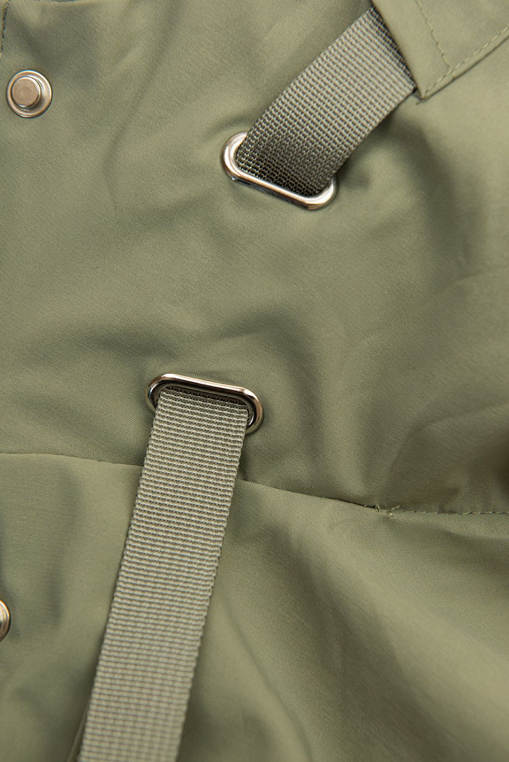 Parka de primăvară cu glugă mare khaki