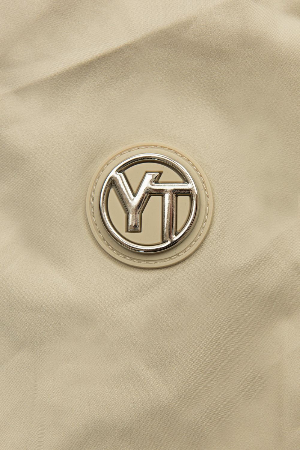 Parka de primăvară cu glugă mare bej