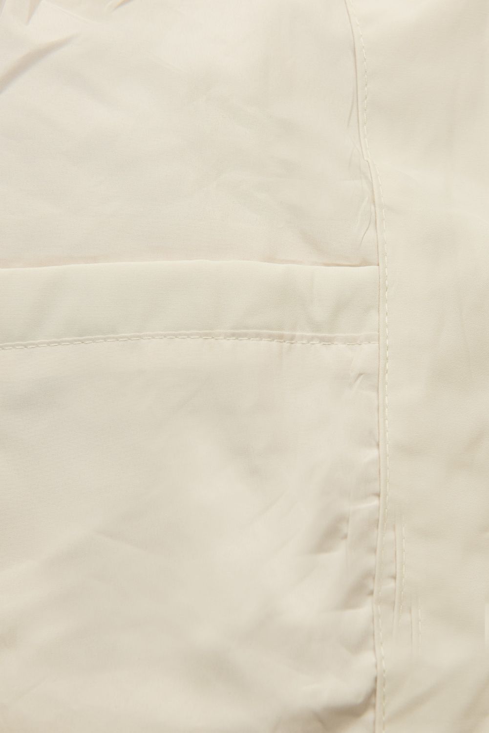 Parka ecru de primăvară cu glugă mare