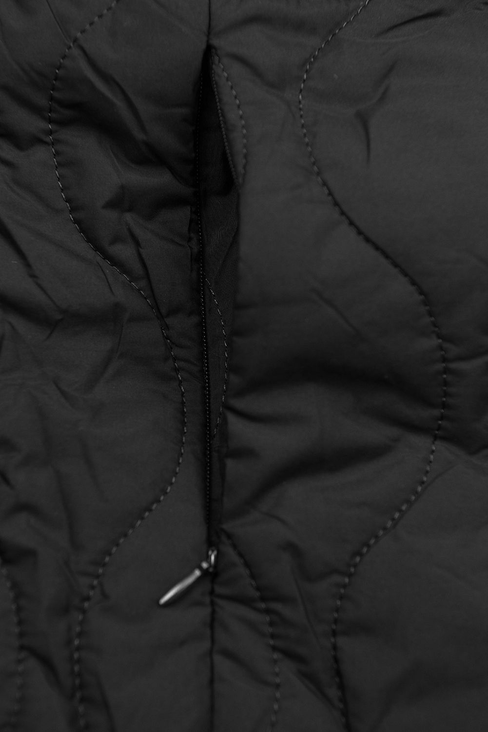 Parka de toamnă matlasată negru/roșu