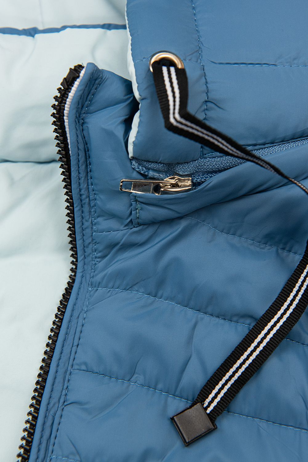 Jachetă de tranziție reversibilă albastru deschis/baby bleu
