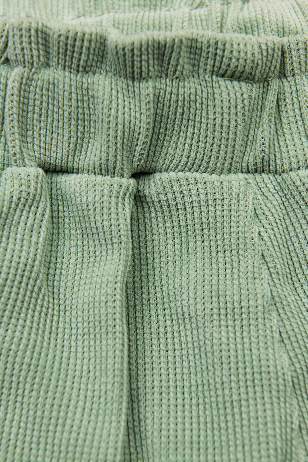 Pantaloni verde deschis casual cu elastic în talie