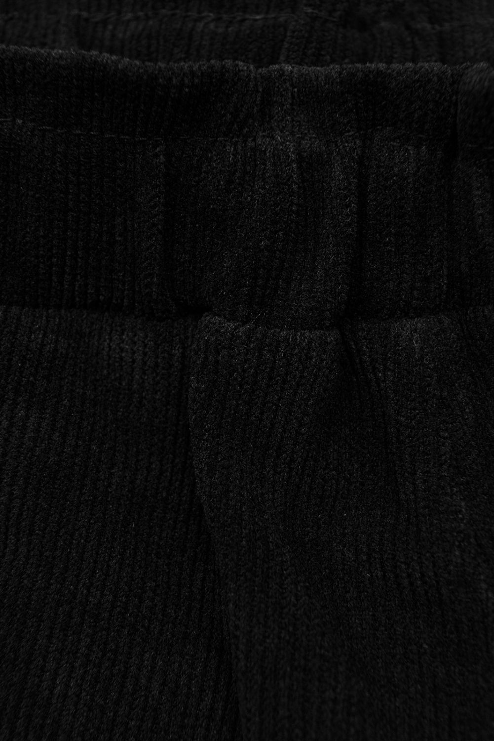 Pantaloni negri casual cu elastic în talie