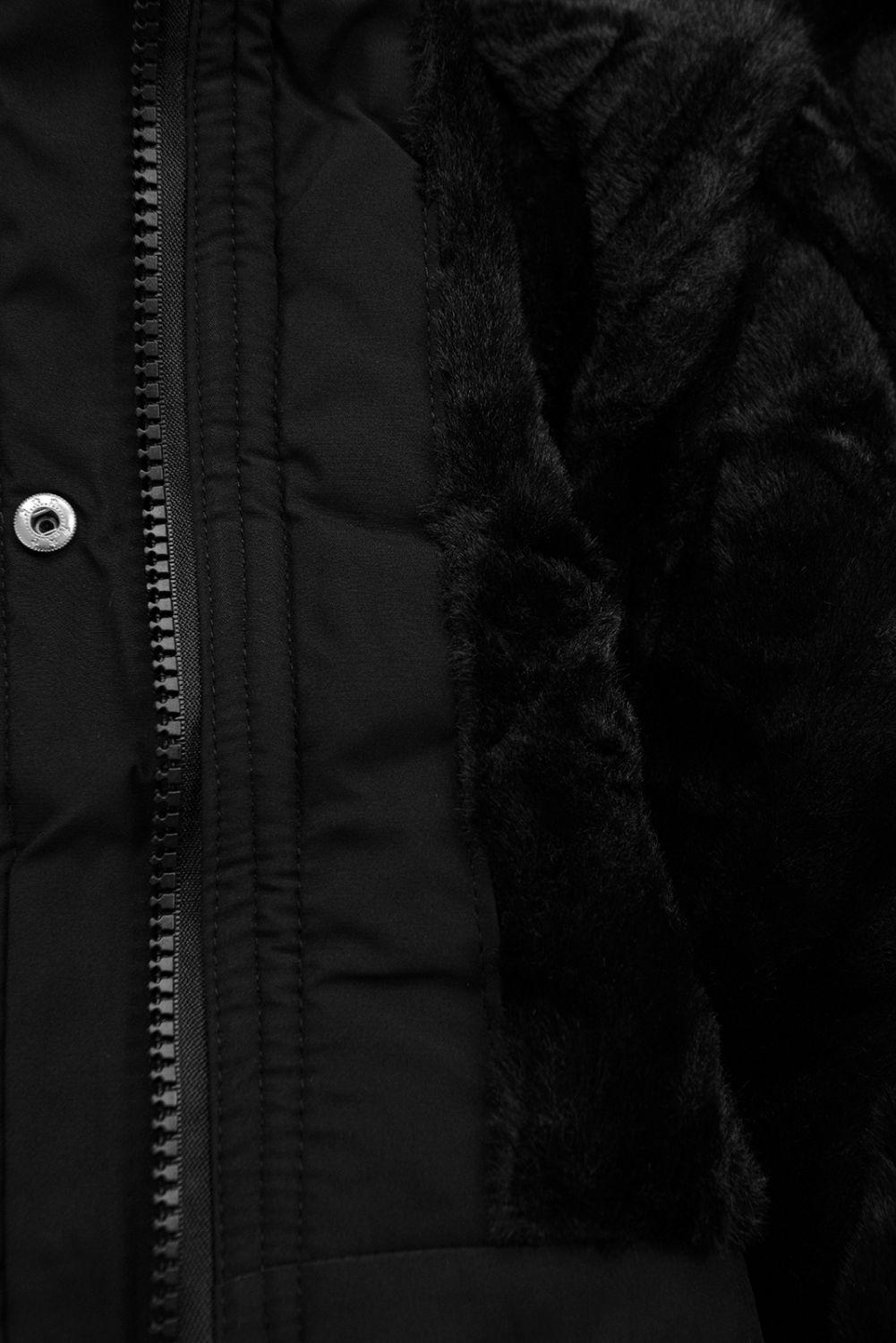 Parka neagră de iarnă pentru copii
